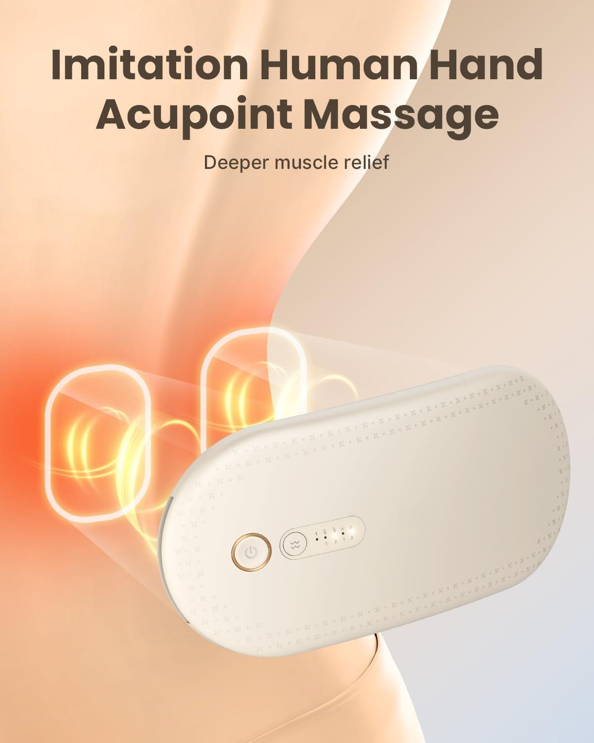 imageiDOO Portable Heating Pad for Period Cramps FSA Eligible Items Only List Cramps Heat Pad Women Cordless Heating Pad for Back Pain Relief Gifts for Girlfriend Mom Wife WomenOff White
