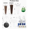 imageiDOO 138pcs Hydroponic Pods Kit with 24 Grow Sponges 12 Grow Baskets 12 Grow Domes 12 Cover 12plant Tags 60 Pod Labels 6 AampampB Plant Food Compatible with All Brands Hydroponics Supplies