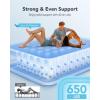 imageiDOO Air Mattress Queen with Built in Pump Blow up Mattress Inflatable Mattress Queen Size for Guests Home Camping 3 Mins InflationDeflation Upgraded Colchones Inflables Comfort Air BedBlue