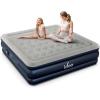 imageiDOO Air Mattress Queen with Built in Pump Blow up Mattress Inflatable Mattress Queen Size for Guests Home Camping 3 Mins InflationDeflation Upgraded Colchones Inflables Comfort Air BedGrey
