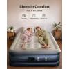 imageiDOO Air Mattress Queen with Built in Pump Blow up Mattress Inflatable Mattress Queen Size for Guests Home Camping 3 Mins InflationDeflation Upgraded Colchones Inflables Comfort Air BedGrey