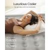 imageiDOO Air Mattress Queen with Built in Pump Blow up Mattress Inflatable Mattress Queen Size for Guests Home Camping 3 Mins InflationDeflation Upgraded Colchones Inflables Comfort Air BedGrey