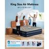 imageiDOO Air Mattress Queen with Built in Pump Blow up Mattress Inflatable Mattress Queen Size for Guests Home Camping 3 Mins InflationDeflation Upgraded Colchones Inflables Comfort Air BedGrey