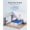 imageiDOO Air Mattress Queen with Built in Pump Blow up Mattress Inflatable Mattress Queen Size for Guests Home Camping 3 Mins InflationDeflation Upgraded Colchones Inflables Comfort Air BedBlue
