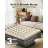 imageiDOO Air Mattress Queen with Built in Pump Blow up Mattress Inflatable Mattress Queen Size for Guests Home Camping 3 Mins InflationDeflation Upgraded Colchones Inflables Comfort Air BedGrey White