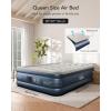 imageiDOO Air Mattress Queen with Built in Pump Blow up Mattress Inflatable Mattress Queen Size for Guests Home Camping 3 Mins InflationDeflation Upgraded Colchones Inflables Comfort Air BedGrey