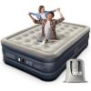 imageiDOO Air Mattress Queen with Built in Pump Blow up Mattress Inflatable Mattress Queen Size for Guests Home Camping 3 Mins InflationDeflation Upgraded Colchones Inflables Comfort Air BedGrey