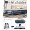 imageiDOO Air Mattress Queen with Built in Pump Blow up Mattress Inflatable Mattress Queen Size for Guests Home Camping 3 Mins InflationDeflation Upgraded Colchones Inflables Comfort Air BedGrey