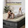 imageiDOO Air Mattress Queen with Built in Pump Blow up Mattress Inflatable Mattress Queen Size for Guests Home Camping 3 Mins InflationDeflation Upgraded Colchones Inflables Comfort Air BedGrey White