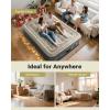 imageiDOO Air Mattress Queen with Built in Pump Blow up Mattress Inflatable Mattress Queen Size for Guests Home Camping 3 Mins InflationDeflation Upgraded Colchones Inflables Comfort Air BedGrey White