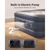 imageiDOO Air Mattress Queen with Built in Pump Blow up Mattress Inflatable Mattress Queen Size for Guests Home Camping 3 Mins InflationDeflation Upgraded Colchones Inflables Comfort Air BedGrey