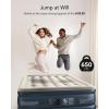 imageiDOO Air Mattress Queen with Built in Pump Blow up Mattress Inflatable Mattress Queen Size for Guests Home Camping 3 Mins InflationDeflation Upgraded Colchones Inflables Comfort Air BedGrey