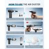imageiDOO Compressed Air Duster Cordless Electric Canned Duster Portable Vacuum 3 Gear Mini Portable Jet Dry Air Blower for Gaming Pc Keyboard Car Cleaning OutdoorsDust Blowing ampamp VacuumingBlack
