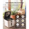 imageiDOO Electric Composter Kitchen 3L Countertop Compost Bin Odorless Compost Machine Waste Disposal System Use for Kitchen Garden ampamp Outdoor Turns Waste into Fertilizer White