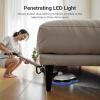 imageiDOO Electric Mop Floor Scrubber Electric Spin with LED Headlight Rechargeable Dust Cordless DualMotor Spray Mop for Hardwood Floor Clean up to 2350 ft 46dB Quiet Gray4 PadsWhite
