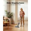 imageiDOO Electric Mop Floor Scrubber Electric Spin with LED Headlight Rechargeable Dust Cordless DualMotor Spray Mop for Hardwood Floor Clean up to 2350 ft 46dB Quiet Gray4 PadsGray