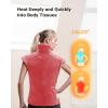 imageiDOO Heating Pad for Back Pain Relief Large Weighted Electric Heat Pad for Neck Shoulders Christmas Birthday Gifts for Women Men Elderly FSA Eligible Items only List 24quotx33quot ETL Certified Gray24x33 Pink