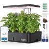 imageiDOO Hydroponics Growing System Kit 12Pods Christmas Gifts for Women Mom Herb Garden Indoor with LED Grow Light for Home Builtin Fan AutoTimer Adjustable Height Up to 113quot 12Pods WiFiBlackBlack