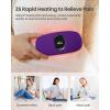 imageiDOO Portable Heating Pad FSA Eligible Items Only List Period Heating Pad with 3 Heat Levels and 3 Massage Modes Electric Fast Heating Belly Wrap Belt Gifts for Girlfriend Mom Wife Women PurpleDeep Purple