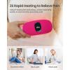 imageiDOO Portable Heating Pad FSA Eligible Items Only List Period Heating Pad with 3 Heat Levels and 3 Massage Modes Electric Fast Heating Belly Wrap Belt Gifts for Girlfriend Mom Wife Women PurpleRbarbie Powder