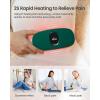 imageiDOO Portable Heating Pad FSA Eligible Items Only List Period Heating Pad with 3 Heat Levels and 3 Massage Modes Electric Fast Heating Belly Wrap Belt Gifts for Girlfriend Mom Wife Women PurpleGreen