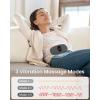 imageiDOO Portable Heating Pad FSA Eligible Items Only List Period Heating Pad with 3 Heat Levels and 3 Massage Modes Electric Fast Heating Belly Wrap Belt Gifts for Girlfriend Mom Wife Women PurpleBlack
