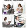 imageiDOO Portable Heating Pad FSA Eligible Items Only List Period Heating Pad with 3 Heat Levels and 3 Massage Modes Electric Fast Heating Belly Wrap Belt Gifts for Girlfriend Mom Wife Women PurpleDeep Purple