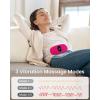 imageiDOO Portable Heating Pad FSA Eligible Items Only List Period Heating Pad with 3 Heat Levels and 3 Massage Modes Electric Fast Heating Belly Wrap Belt Gifts for Girlfriend Mom Wife Women PurpleRbarbie Powder