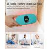 imageiDOO Portable Heating Pad FSA Eligible Items Only List Period Heating Pad with 3 Heat Levels and 3 Massage Modes Electric Fast Heating Belly Wrap Belt Gifts for Girlfriend Mom Wife Women PurpleBlue