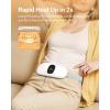 imageiDOO Portable Heating Pad FSA Eligible Items Only List Period Heating Pad with 3 Heat Levels and 3 Massage Modes Electric Fast Heating Belly Wrap Belt Gifts for Girlfriend Mom Wife Women PurpleAwhite