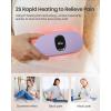 imageiDOO Portable Heating Pad FSA Eligible Items Only List Period Heating Pad with 3 Heat Levels and 3 Massage Modes Electric Fast Heating Belly Wrap Belt Gifts for Girlfriend Mom Wife Women PurpleCpurple