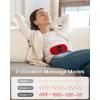 imageiDOO Portable Heating Pad FSA Eligible Items Only List Period Heating Pad with 3 Heat Levels and 3 Massage Modes Electric Fast Heating Belly Wrap Belt Gifts for Girlfriend Mom Wife Women PurpleRed