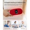 imageiDOO Portable Heating Pad FSA Eligible Items Only List Period Heating Pad with 3 Heat Levels and 3 Massage Modes Electric Fast Heating Belly Wrap Belt Gifts for Girlfriend Mom Wife Women PurpleRed