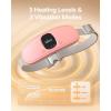 imageiDOO Portable Heating Pad FSA Eligible Items Only List Period Heating Pad with 3 Heat Levels and 3 Massage Modes Electric Fast Heating Belly Wrap Belt Gifts for Girlfriend Mom Wife Women PurpleApink