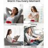 imageiDOO Portable Heating Pad FSA Eligible Items Only List Period Heating Pad with 3 Heat Levels and 3 Massage Modes Electric Fast Heating Belly Wrap Belt Gifts for Girlfriend Mom Wife Women PurpleRed