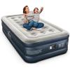 imageiDOO Air Mattress Queen with Built in Pump Blow up Mattress Inflatable Mattress Queen Size for Guests Home Camping 3 Mins InflationDeflation Upgraded Colchones Inflables Comfort Air BedGrey