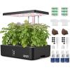 imageiDOO Hydroponics Growing System Kit 12Pods Christmas Gifts for Women Mom Herb Garden Indoor with LED Grow Light for Home Builtin Fan AutoTimer Adjustable Height Up to 113quot 12Pods WiFiBlackBlack