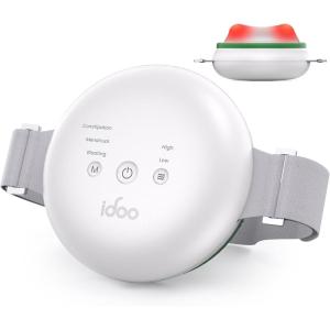 imageFSA Eligible Items Only List Electric Belly Massager Birthday Christmas Gifts for Women Men Mom Dad iDOO Abdominal Massager with Heat to Relieve Indigestion Bloating Constipation Period CrampsWhite