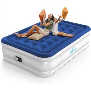 imageiDOO Air Mattress Full with Built in Pump Blow up Mattress Full Size Comfort Portable Air Bed Colchones Inflables