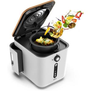 imageiDOO Electric Composter for Kitchen with Carbon Filter Adjustable Time Settings Indoor Compost Bin Food Cycler Waste Composter Kitchen CounterWhite