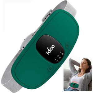imageiDOO Portable Heating Pad FSA Eligible Items Only List Period Heating Pad with 3 Heat Levels and 3 Massage Modes Electric Fast Heating Belly Wrap Belt Gifts for Girlfriend Mom Wife Women PurpleGreen