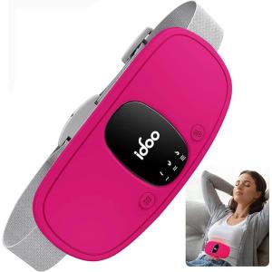 imageiDOO Portable Heating Pad FSA Eligible Items Only List Period Heating Pad with 3 Heat Levels and 3 Massage Modes Electric Fast Heating Belly Wrap Belt Gifts for Girlfriend Mom Wife Women PurpleRbarbie Powder
