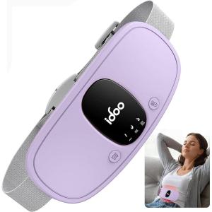 imageiDOO Portable Heating Pad FSA Eligible Items Only List Period Heating Pad with 3 Heat Levels and 3 Massage Modes Electric Fast Heating Belly Wrap Belt Gifts for Girlfriend Mom Wife Women PurpleCpurple