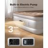 imageiDOO Air Mattress Full with Built in Pump Upgraded Blow up Mattress Full Inflatable Mattress in 3Min Comfortable Flocked Top Airbed with Carry Bag for Home Camping and Guest Colchon Inflable