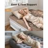 imageiDOO Air Mattress Full with Built in Pump Upgraded Blow up Mattress Full Inflatable Mattress in 3Min Comfortable Flocked Top Airbed with Carry Bag for Home Camping and Guest Colchon Inflable