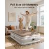 imageiDOO Air Mattress Full with Built in Pump Upgraded Blow up Mattress Full Inflatable Mattress in 3Min Comfortable Flocked Top Airbed with Carry Bag for Home Camping and Guest Colchon Inflable