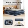 imageiDOO California King Air Mattress with Built in Pump 18 Inch Tall Blow up Mattress King 84 Extra Long Air Bed for Tall Adult Portable Inflatable Mattress for Home Guest Bed Colchon Inflable