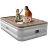 imageiDOO Air Mattress Full with Built in Pump Upgraded Blow up Mattress Full Inflatable Mattress in 3Min Comfortable Flocked Top Airbed with Carry Bag for Home Camping and Guest Colchon Inflable