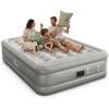 imageiDOO Queen Air Mattress with Built in Pump 18 Raised Blow up Mattress Queen Inflatable Mattress for Home Camping and Guest Bed Upgraded Comfort ampamp Portable Air Bed Colchones Inflables