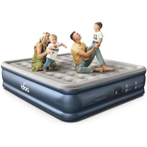 imageiDOO California King Air Mattress with Built in Pump 18 Inch Tall Blow up Mattress King 84 Extra Long Air Bed for Tall Adult Portable Inflatable Mattress for Home Guest Bed Colchon Inflable